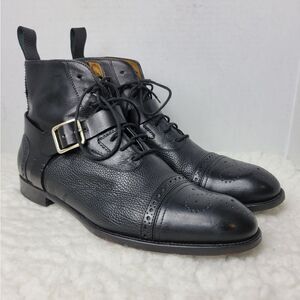 Alexander McQueen Black Leather Chukka Boots